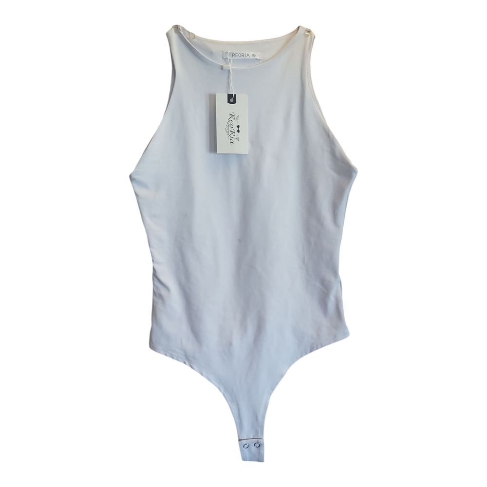 ReoRia Light Blue Sleeveless Bodysuit Top